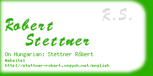 robert stettner business card